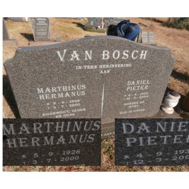 BOSCH Marthinus Hermanus, van 1926-2000 &amp; Daniel Pieter 1930-2004