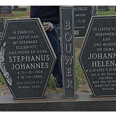 BOUWER Stephanus Johannes 1924-1984 &amp; Johanna Helena 1922-1988