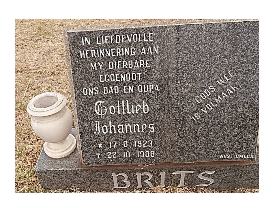 BRITS Gottlieb Johannes 1923-1988