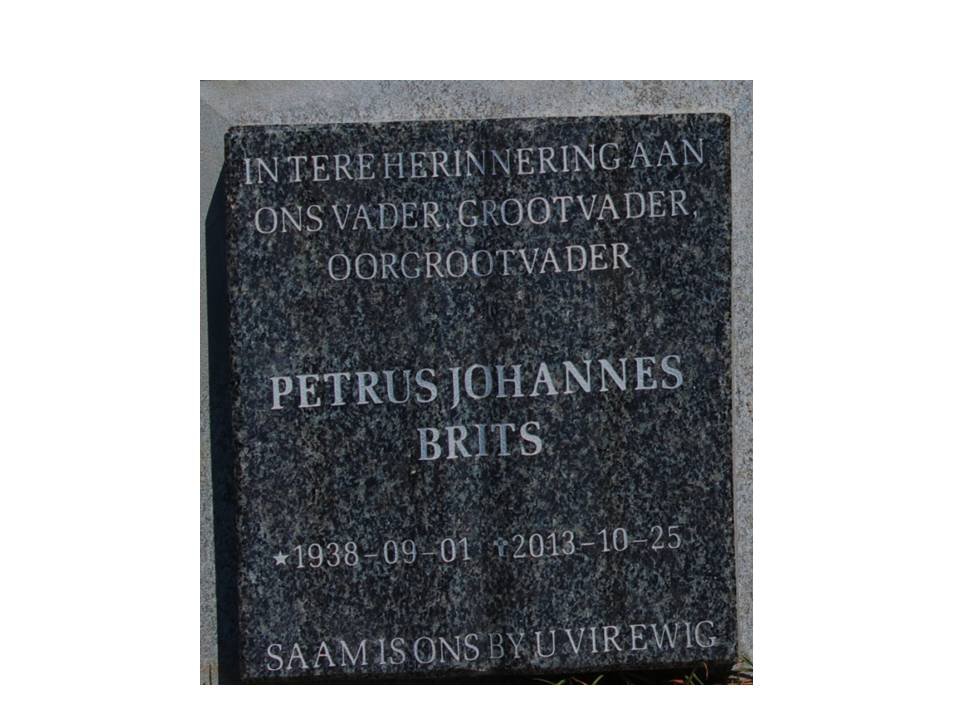 BRITS Petrus Johannes 1938-2013