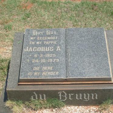BRUYN Jacobus A., du 1925-1973