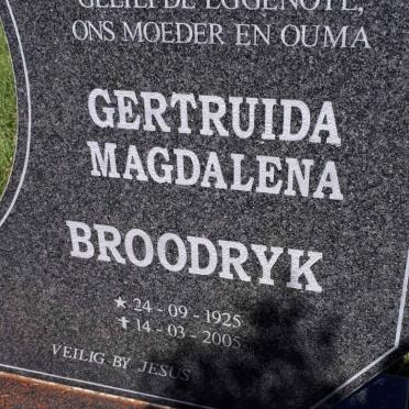 BROODRYK Gertruida Magdalena 1925-2005