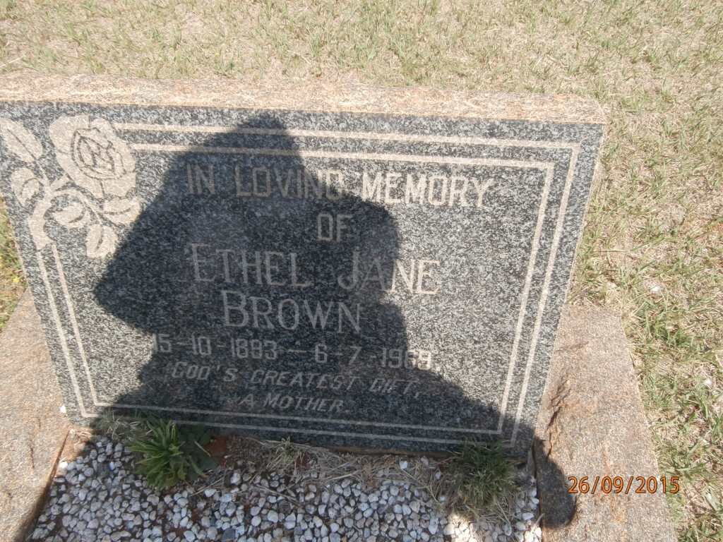 BROWN Ethel Jane 1893-1969