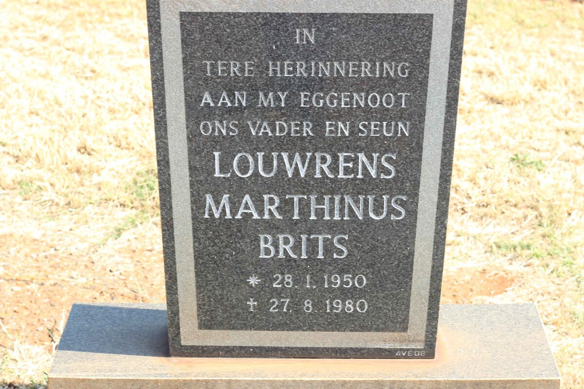 BRITS Louwrens Marthinus 1950-1980