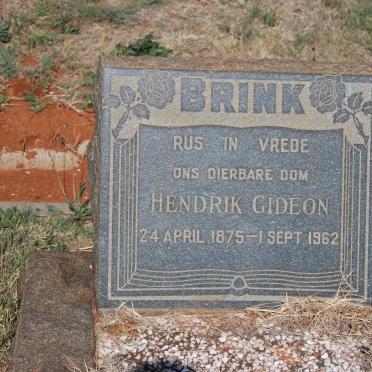 BRINK Hendrik Gideon 1875-1962