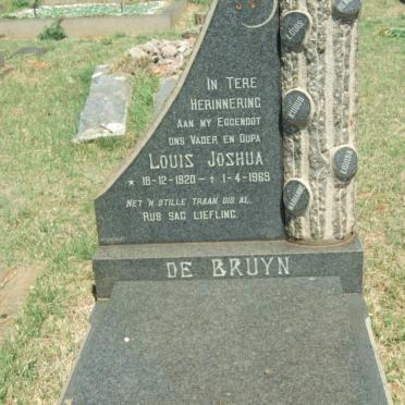 BRUYN Louis Joshua, de 1920-1969