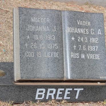 BREET Johannes C.A. 1912-1987 &amp; Johanna J. 1913-1975