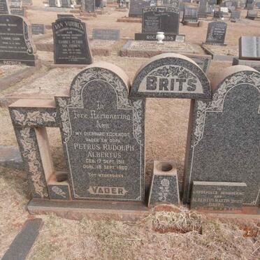 BRITS Petrus Rudolph Albertus 1911-1960 :: BRITS Albertus Martin 1949-1967