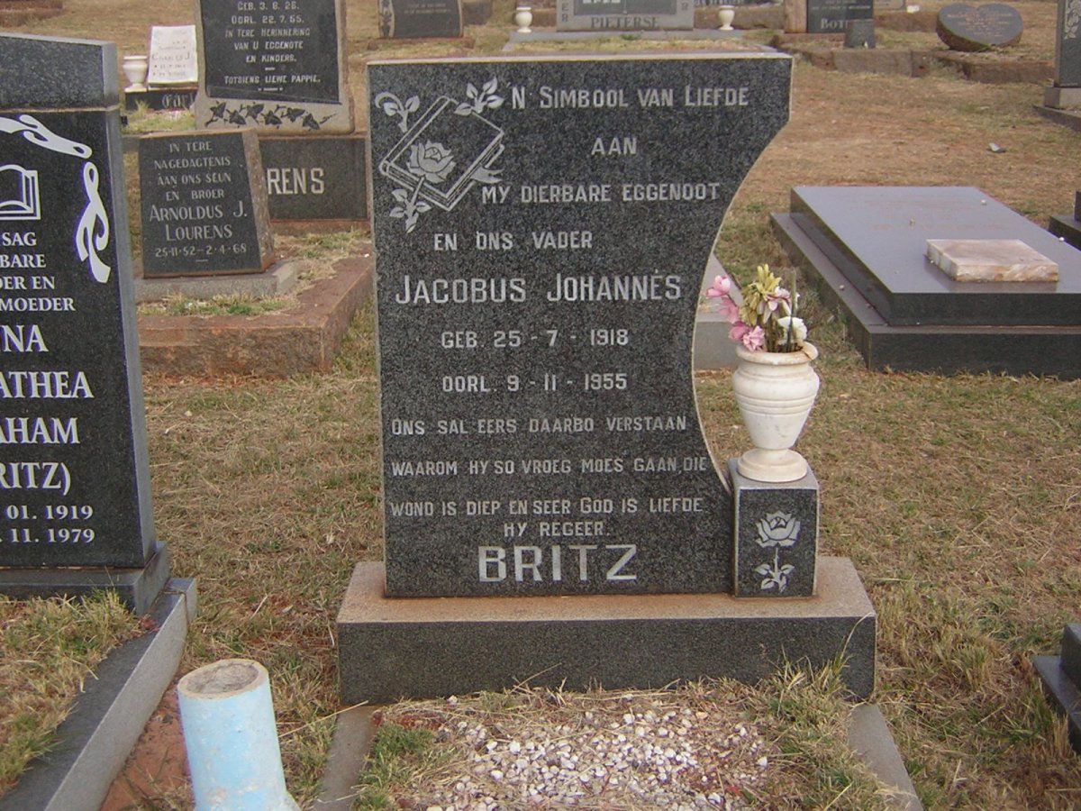BRITZ Jacobus Johannes 1918-1955