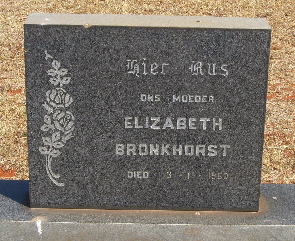 BRONKHORST Elizabeth -1960