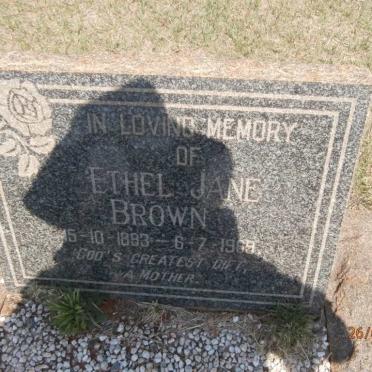 BROWN Ethel Jane 1893-1969