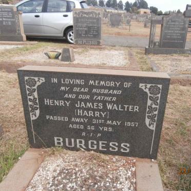 BURGESS Henry James Walter -1957