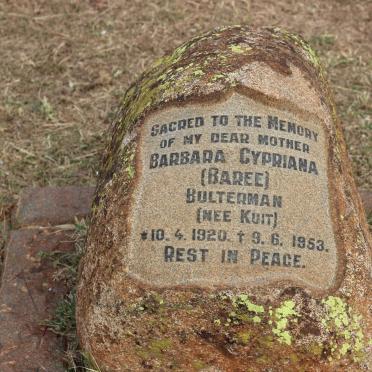 BULTERMAN Barbara Cypriana nee KUIT 1920-1953