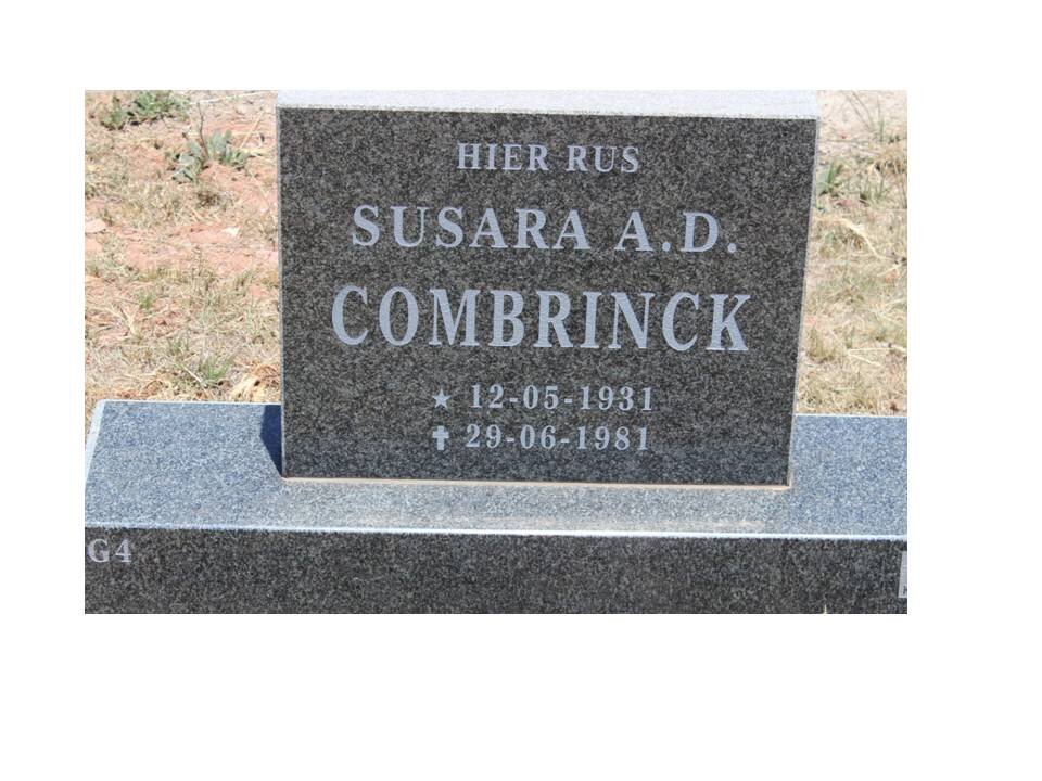 COMBRINCK Susara A.D. 1931-1981