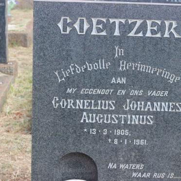 COETZER Cornelius Johannes Augustinus 1905-1961
