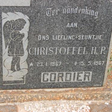 CORDIER Christoffel H.P. 1967-1967