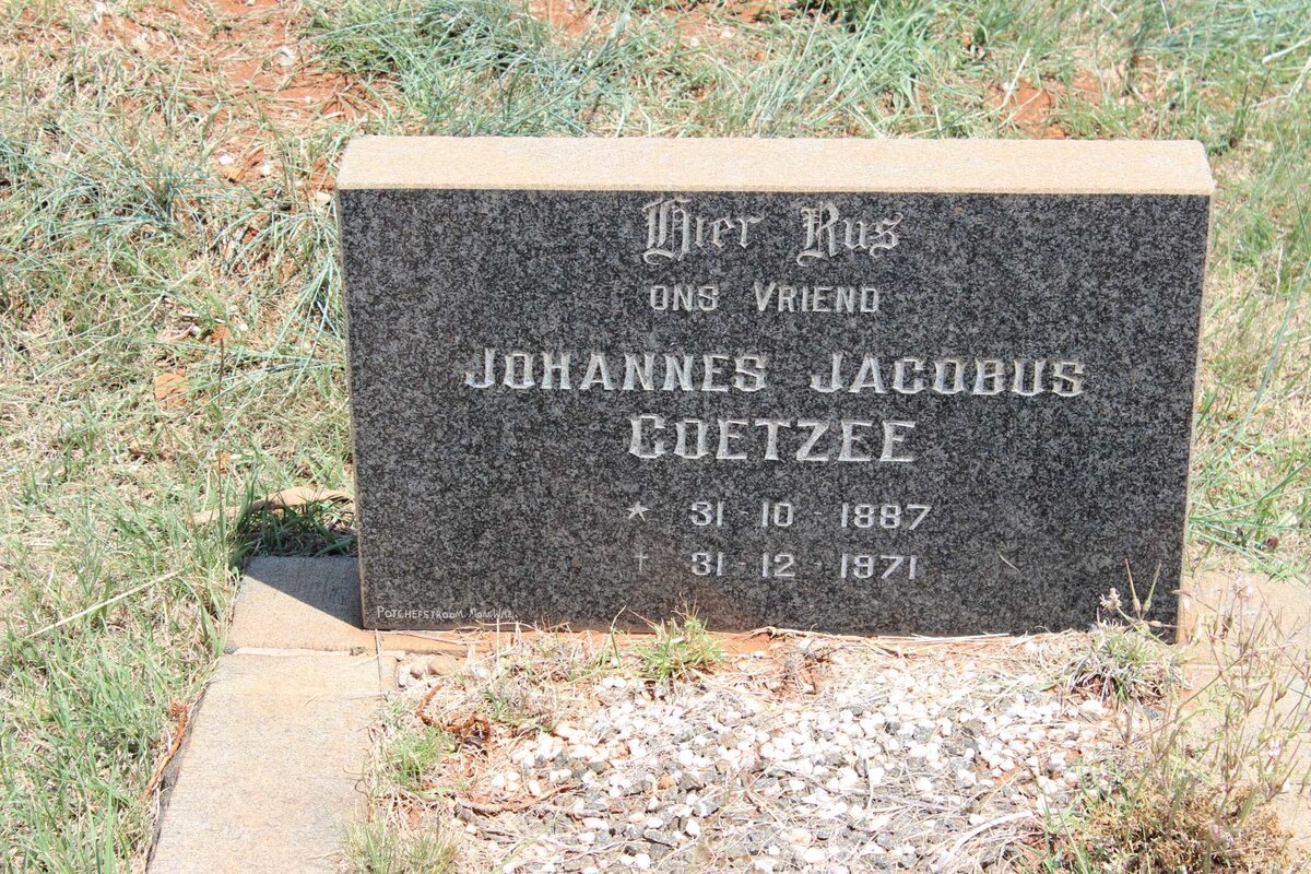 COETZEE Johannes Jacobus 1887-1971