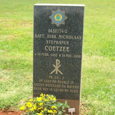 COETZEE Dirk Nicholaas Stephanus 1950-2000