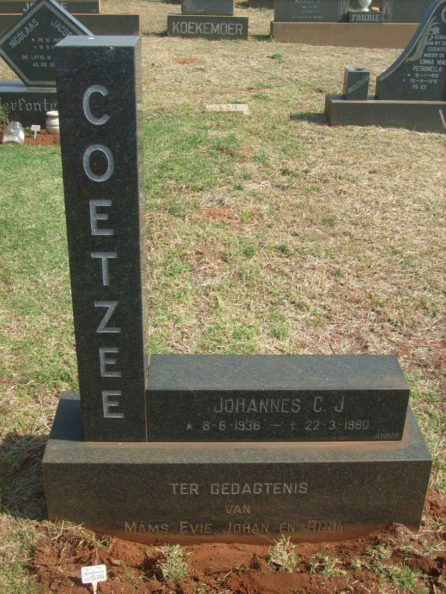 COETZEE Johannes C.J. 1936-1980