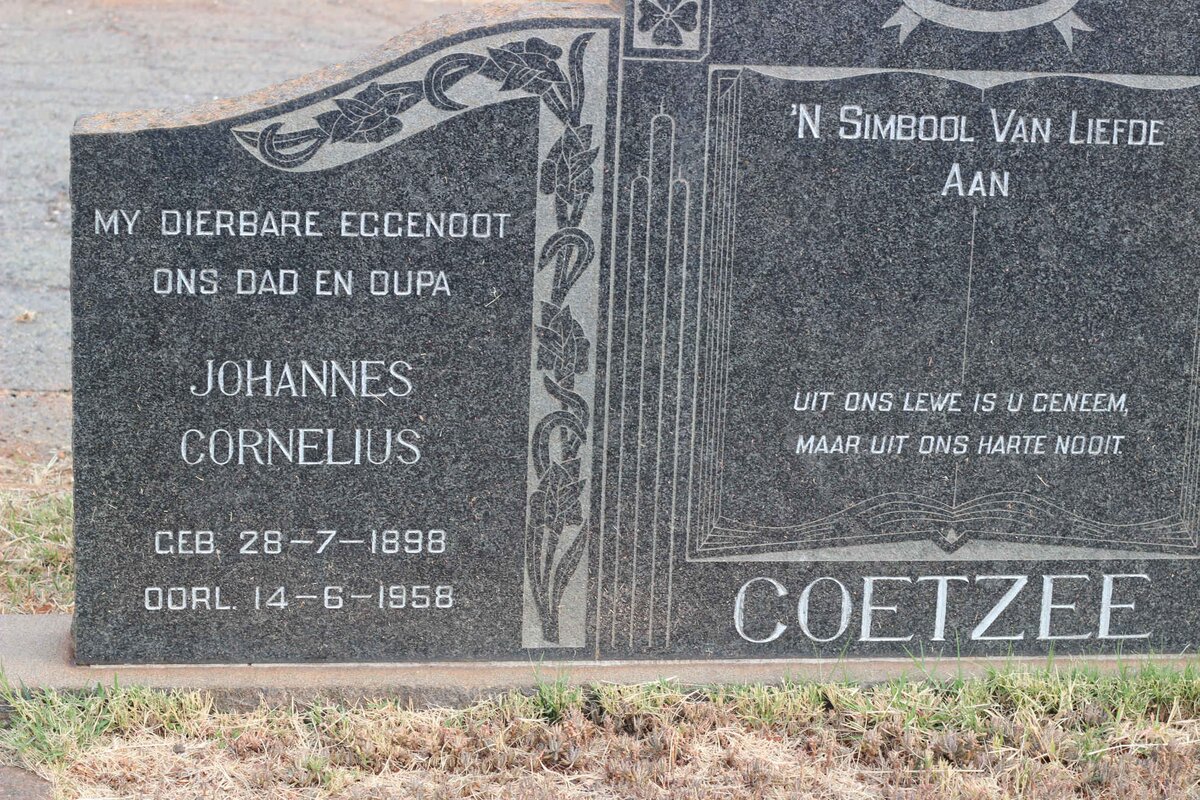 COETZEE Johannes Cornelius 1898-1958