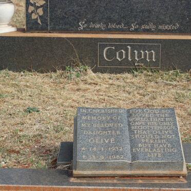 COLYN Olive 1932-1982 :: COLYN Leonard -1961