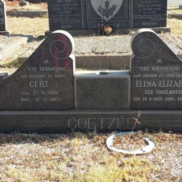 COETZEE Gert 1889-1967 &amp; Elena Elizabeth ENGELBRECHT 1899-1972