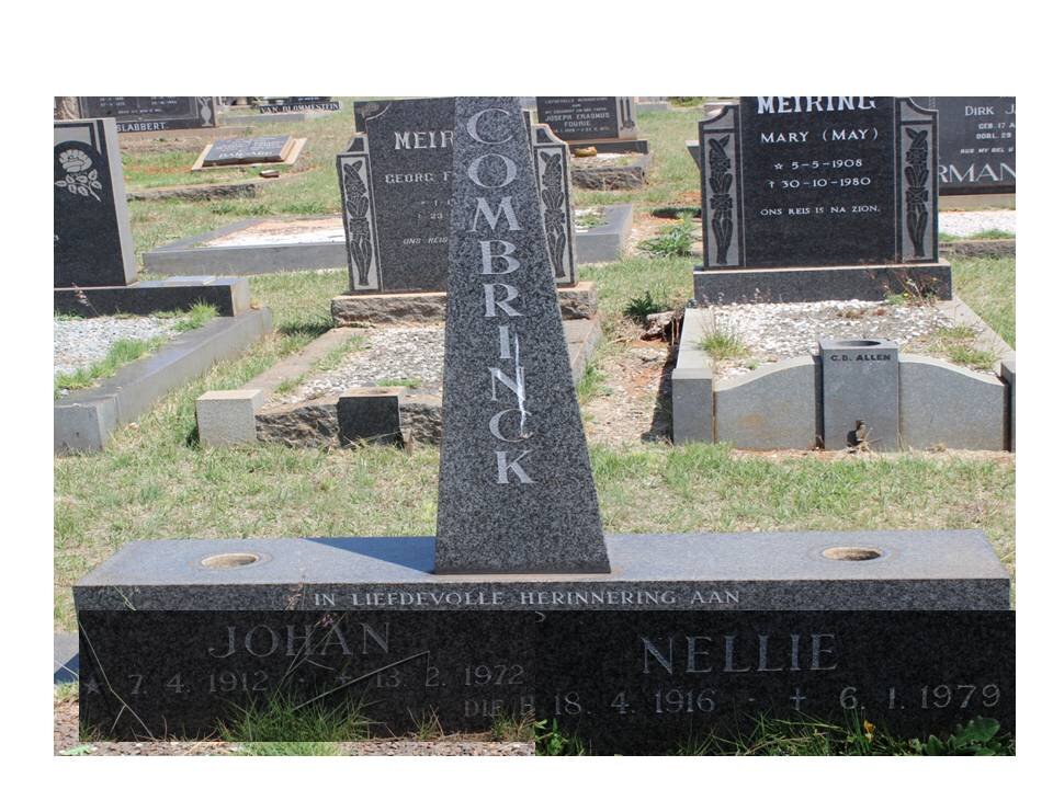 COMBRINCK Johan 1912-1972 &amp; Nellie 1916-1979