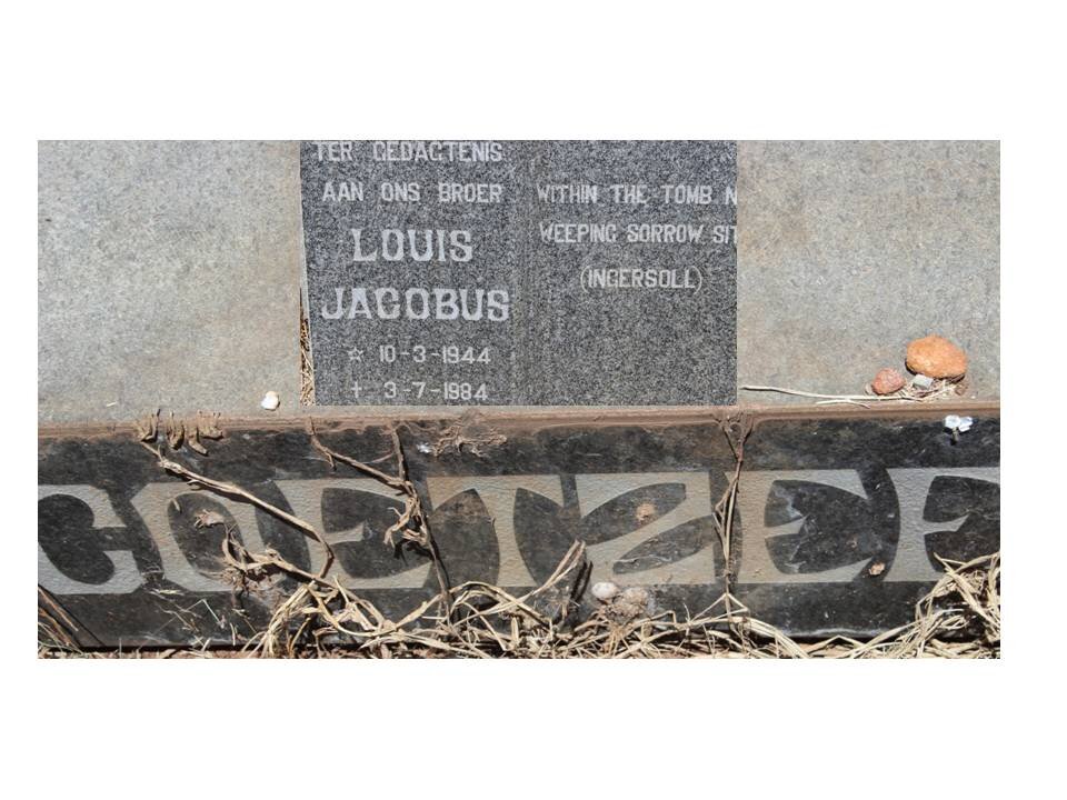 COETZEE Louis Jacobus 1944-1984