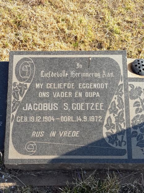 COETZEE Jacobus S. 1904-1972