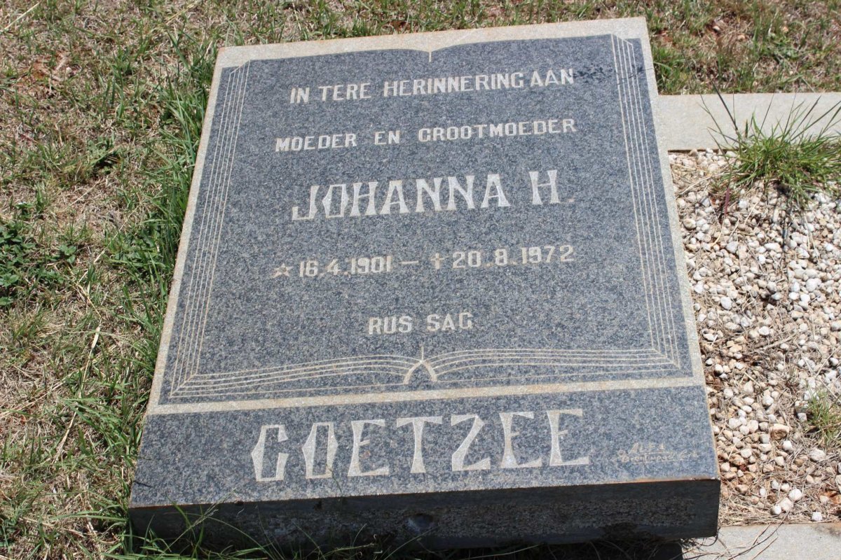 COETZEE Johanna H. 1901-1972