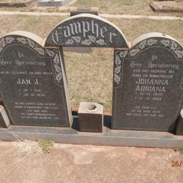 CAMPHER Jan J. 1916-1974 &amp; Johanna Adriana 1930-1999