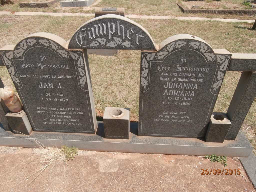 CAMPHER Jan J. 1916-1974 &amp; Johanna Adriana 1930-1999