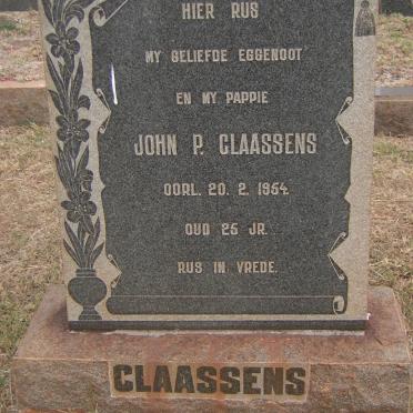 CLAASSENS John P. -1954