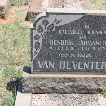 DEVENTER Hendrik Johannes, van 1936-1971