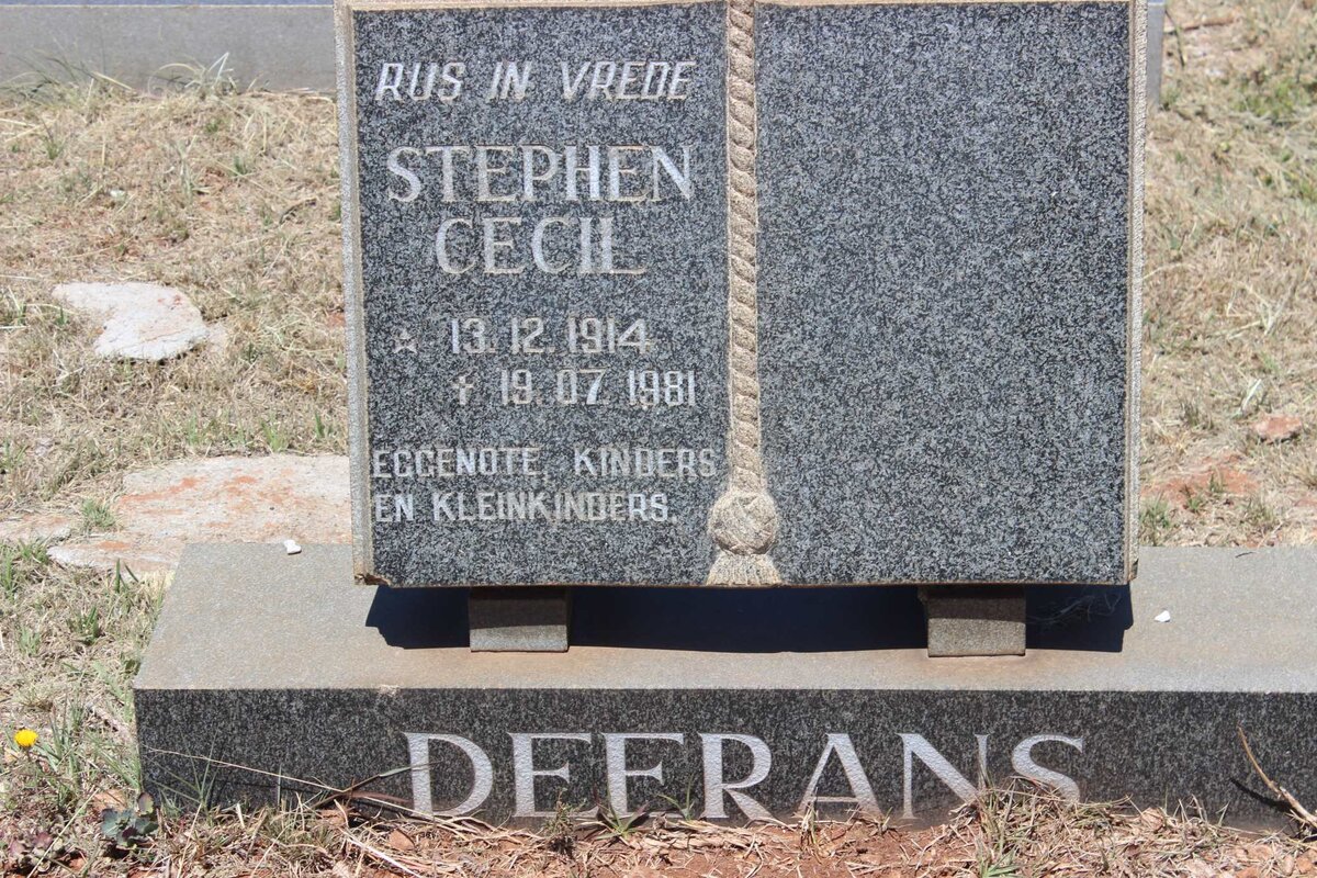 DEERANS Stephen Cecil 1914-1981