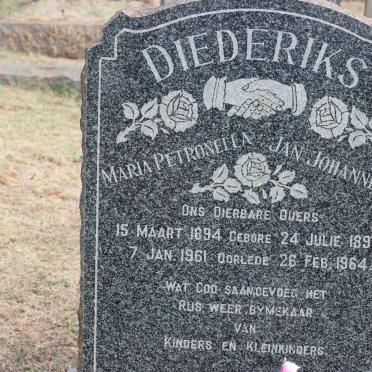 DIEDERIKS Jan Johannes 1894-1964 &amp; Maria Petronella 1894-1961