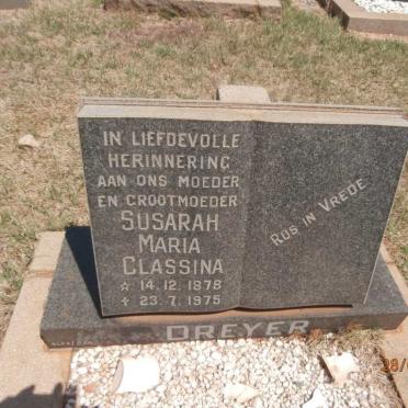 DREYER Susarah Maria Classina 1878-1975