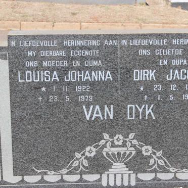 DYK Dirk Jacobus, van 1921-1993 &amp; Louisa Johanna 1922-1979
