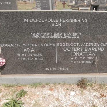 ENGELBRECHT Ockert Barend Jonathan 1926-1997 &amp; Ada 1934-1969