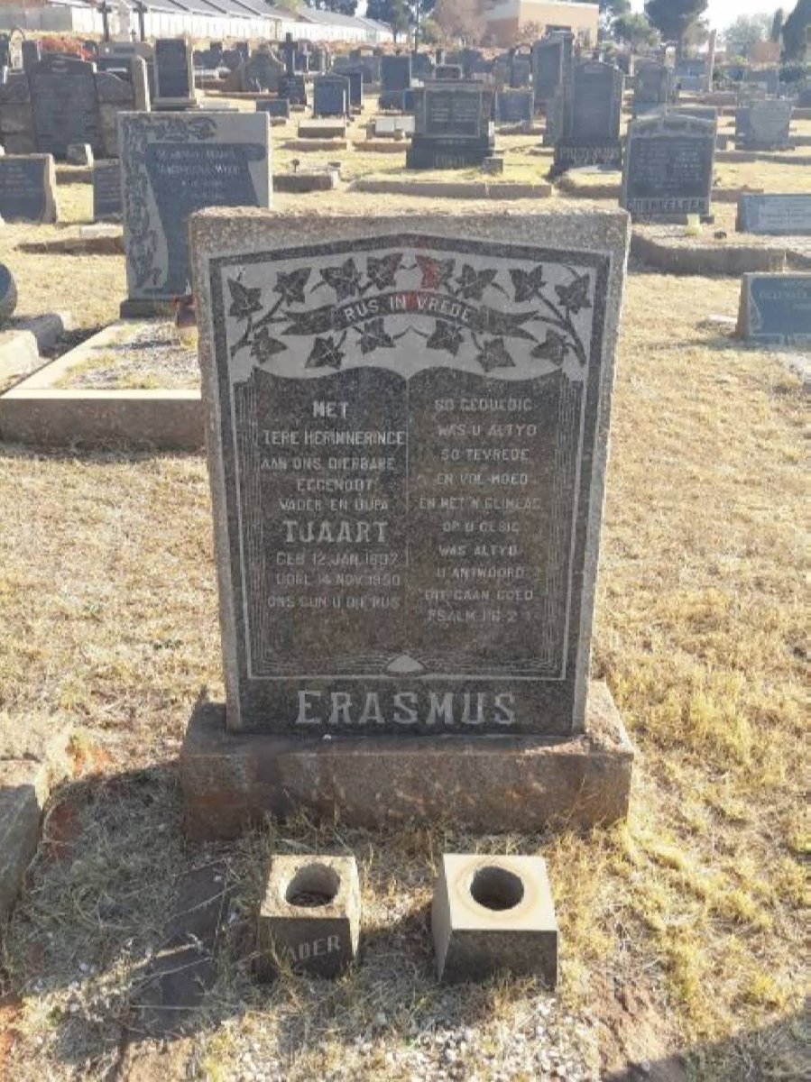 ERASMUS Tjaart 1897-1950