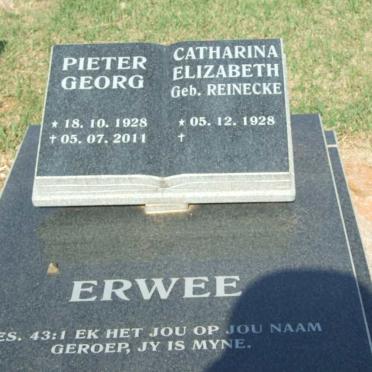 ERWEE Pieter Georg 1928-2011 &amp; Catharina Elizabeth REINECKE 1928-