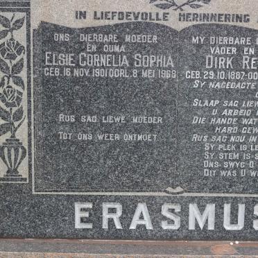 ERASMUS Dirk Renier 1887-1951 &amp; Elsie Cornelia Sophia 1901-1968