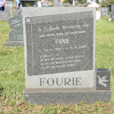 FOURIE Fanie 1922-2005