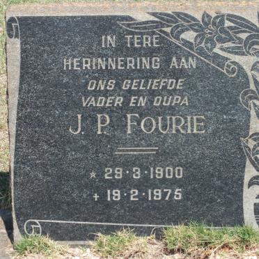 FOURIE J.P. 1900-1975