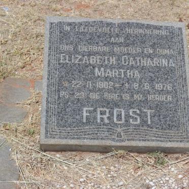 FROST Elizabeth Catharina Martha 1902-1976