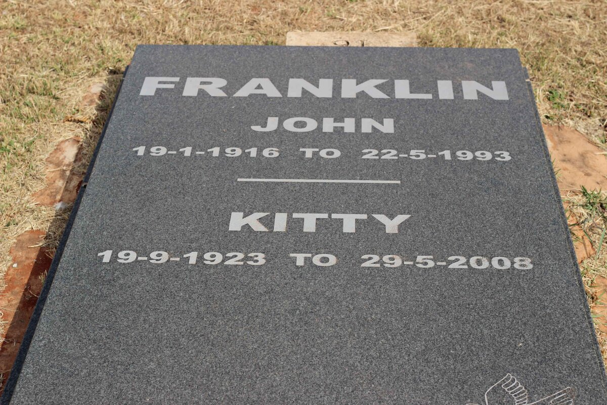 FRANKLIN John 1916-1993 &amp; Kitty 1923-2008