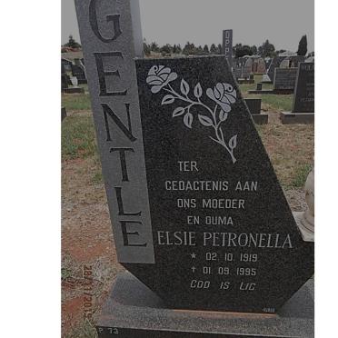 GENTLE Elsie Petronella 1919-1995