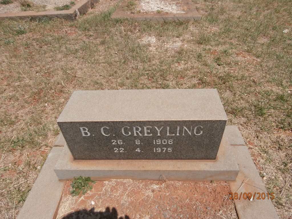 GREYLING B.C. 1906-1975