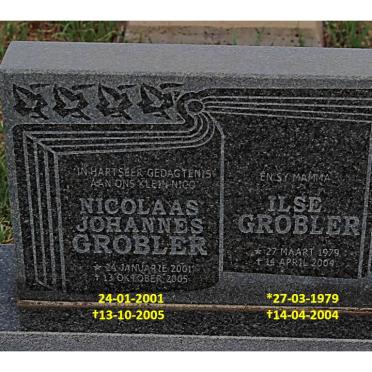 GROBLER Ilse 1979-2004 :: GROBLER Nicolaas Johannes 2001-2005