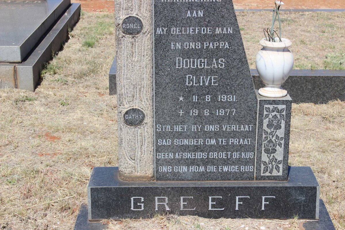 GREEFF Douglas Clive 1931-1977